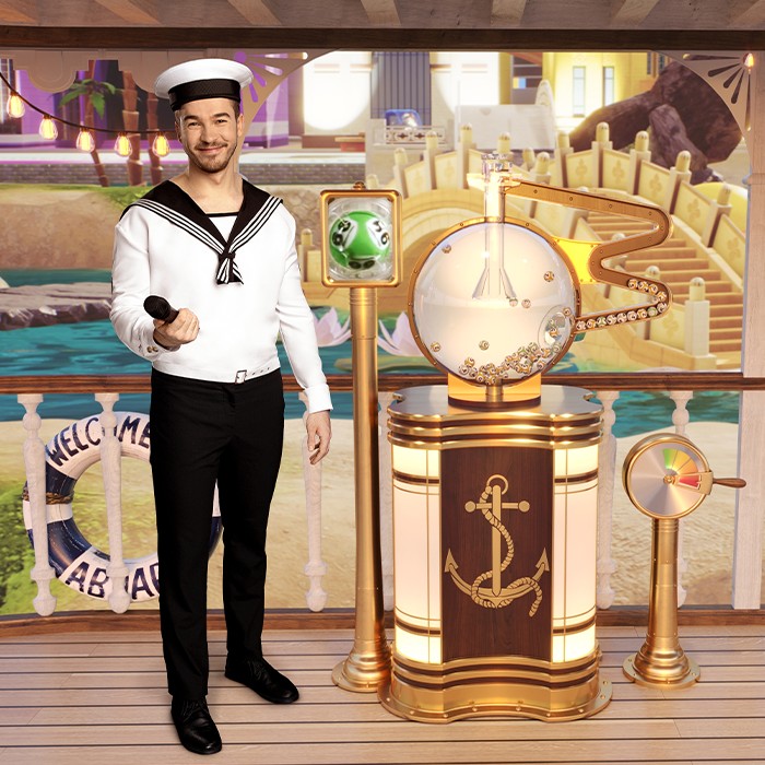 Online Casino Lobby mit Monopoly Big Baller Live Spiel